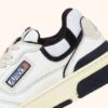 ZAPATILLAS BAJAS CLC DE PIEL BLANCA Y ANTE NEGRO
