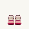ZAPATILLAS BAJAS CLC DE PIEL BLANCA Y ANTE ROSA BRILLANTE