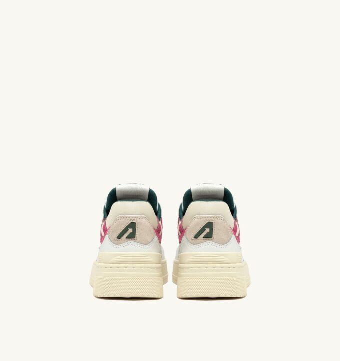 ZAPATILLAS BAJAS CLC DE PIEL BLANCA Y ANTE ROSA CARMÍN ZAPATILLAS BAJAS CLC DE PIEL BLANCA Y ANTE ROSA CARMÍN