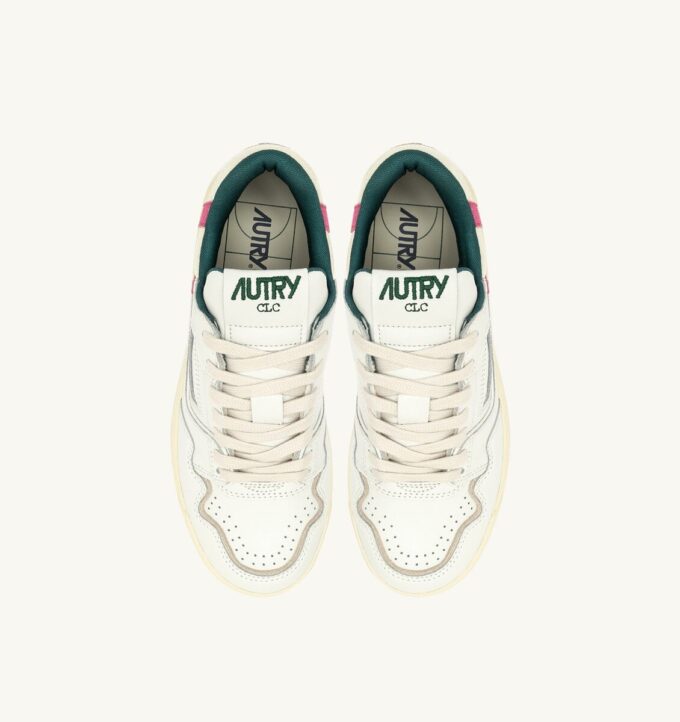 ZAPATILLAS BAJAS CLC DE PIEL BLANCA Y ANTE ROSA CARMÍN ZAPATILLAS BAJAS CLC DE PIEL BLANCA Y ANTE ROSA CARMÍN