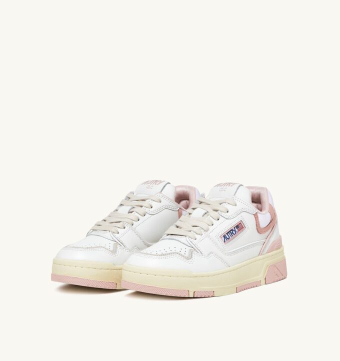 ZAPATILLAS BAJAS CLC DE PIEL BLANCA Y ANTE ROSA POLVO ZAPATILLAS BAJAS CLC DE PIEL BLANCA Y ANTE ROSA POLVO