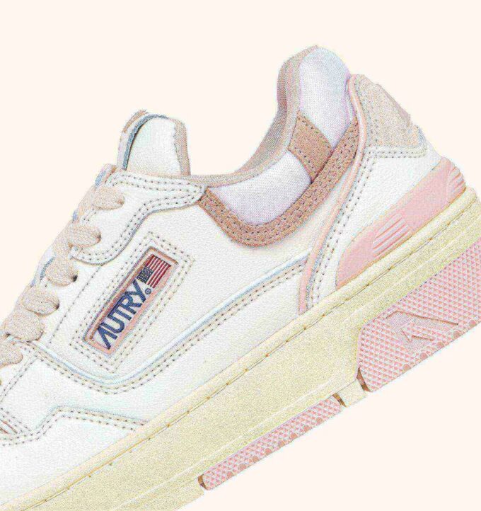 ZAPATILLAS BAJAS CLC DE PIEL BLANCA Y ANTE ROSA POLVO ZAPATILLAS BAJAS CLC DE PIEL BLANCA Y ANTE ROSA POLVO