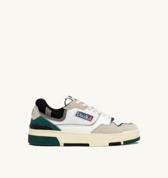 ZAPATILLAS BAJAS CLC EN ANTE Y PIEL BLANCO Y FORESTAL
