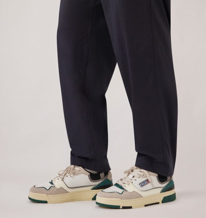 ZAPATILLAS BAJAS CLC EN ANTE Y PIEL BLANCO Y FORESTAL ZAPATILLAS BAJAS CLC EN ANTE Y PIEL BLANCO Y FORESTAL