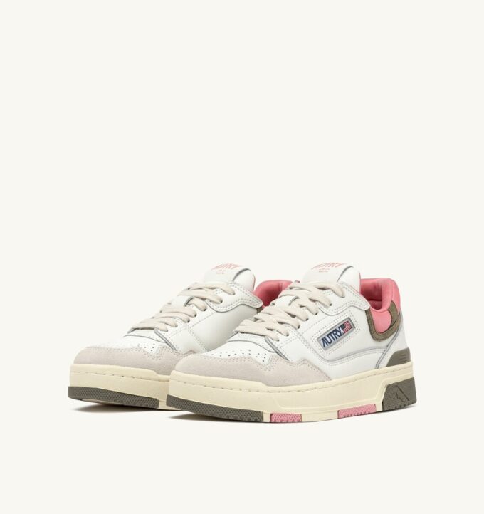 ZAPATILLAS BAJAS CLC EN PIEL ANTE BLANCA Y GERANIO ZAPATILLAS BAJAS CLC EN PIEL ANTE BLANCA Y GERANIO