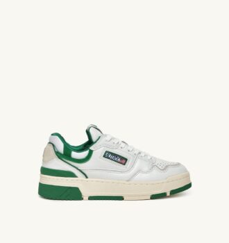 ZAPATILLAS BAJAS CLC EN PIEL BLANCA Y ANTE AMAZÓNICO