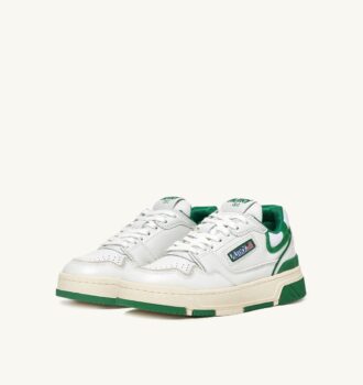 ZAPATILLAS BAJAS CLC EN PIEL BLANCA Y ANTE AMAZÓNICO