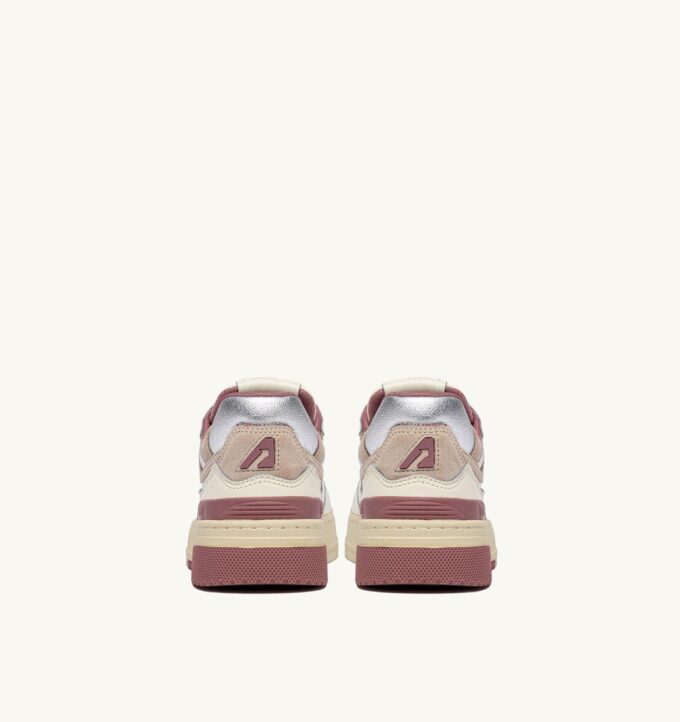 ZAPATILLAS BAJAS CLC EN PIEL BLANCO SUSURRO, ROSA CENIZA Y PLATA ZAPATILLAS BAJAS CLC EN PIEL BLANCO SUSURRO, ROSA CENIZA Y PLATA