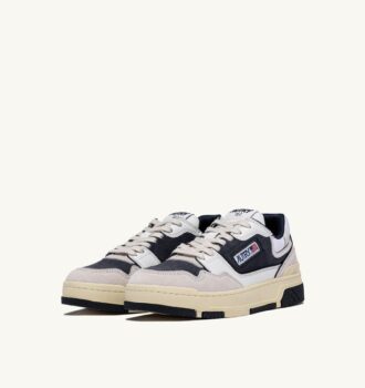 ZAPATILLAS BAJAS CLC EN PIEL Y ANTE BLANCO Y AZUL ESPACIAL