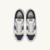 ZAPATILLAS BAJAS CLC EN PIEL Y ANTE BLANCO Y AZUL ESPACIAL
