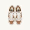 ZAPATILLAS BAJAS CLC EN PIEL Y ANTE BLANCO Y CIGARRO