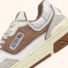 ZAPATILLAS BAJAS CLC EN PIEL Y ANTE BLANCO Y CIGARRO