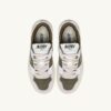 ZAPATILLAS BAJAS CLC EN PIEL Y ANTE BLANCO Y VERDE CAZADOR