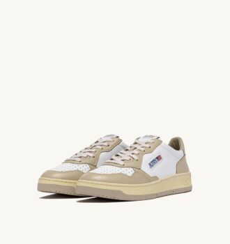 ZAPATILLAS BAJAS MEDALIST BICOLOR EN BLANCO Y CUERO ESPUMA TIDAL