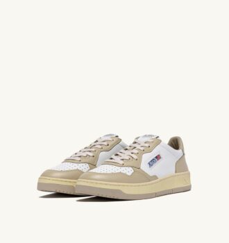 ZAPATILLAS BAJAS MEDALIST BICOLOR EN BLANCO Y CUERO ESPUMA TIDAL
