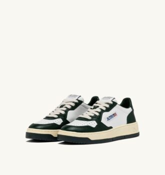 ZAPATILLAS BAJAS MEDALIST BICOLOR EN PIEL BLANCA Y MONTAÑA