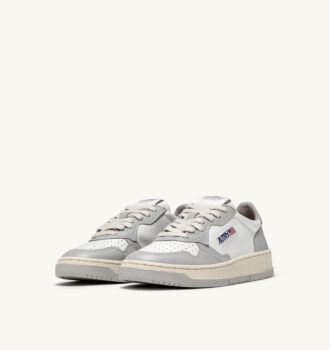 CESTA MEDALISTA BAJA BICOLOR EN CUIR BLANC ET VAPOR