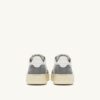 ZAPATILLAS BAJAS MEDALIST DE PIEL ANTE BLANCA Y GRIS
