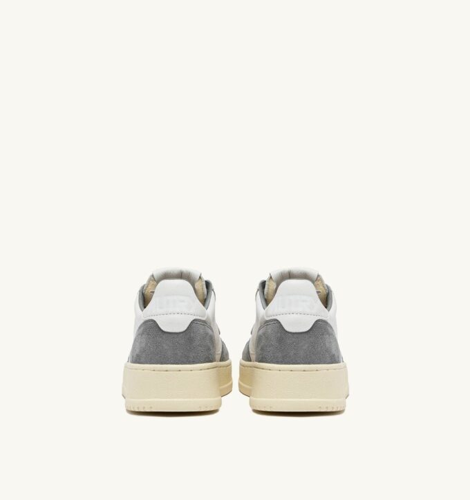 ZAPATILLAS BAJAS MEDALIST DE PIEL ANTE BLANCA Y GRIS