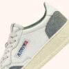 ZAPATILLAS BAJAS MEDALIST DE PIEL ANTE BLANCA Y GRIS
