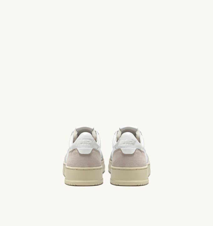CESTA MEDALISTA BAJA EN CUIR BLANC ET DAIM BEIGE CESTA MEDALISTA BAJA EN CUIR BLANC ET DAIM BEIGE