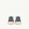 ZAPATILLAS BAJAS MEDALIST DE PIEL BLANCA Y BRILLO CENIZA
