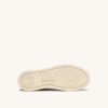 ZAPATILLAS BAJAS MEDALIST DE PIEL BLANCA Y BRILLO CENIZA