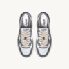 ZAPATILLAS BAJAS MEDALIST DE PIEL BLANCA Y BRILLO CENIZA