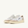ZAPATILLAS BAJAS MEDALIST DE PIEL BLANCA Y DORADA