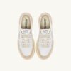 ZAPATILLAS BAJAS MEDALIST DE PIEL BLANCA Y DORADA