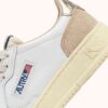 ZAPATILLAS BAJAS MEDALIST DE PIEL BLANCA Y DORADA
