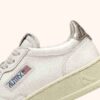 ZAPATILLAS BAJAS MEDALIST DE PIEL BLANCA Y DORADA