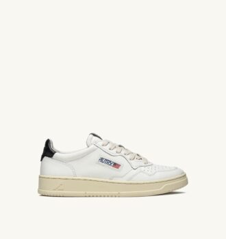 ZAPATILLAS BAJAS MEDALIST DE PIEL BLANCA Y NEGRA