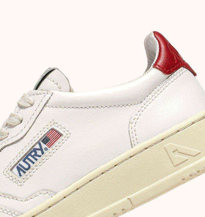 CESTA MEDALISTA BAJA EN CUIR BLANC ET ROUGE CESTA MEDALISTA BAJA EN CUIR BLANC ET ROUGE