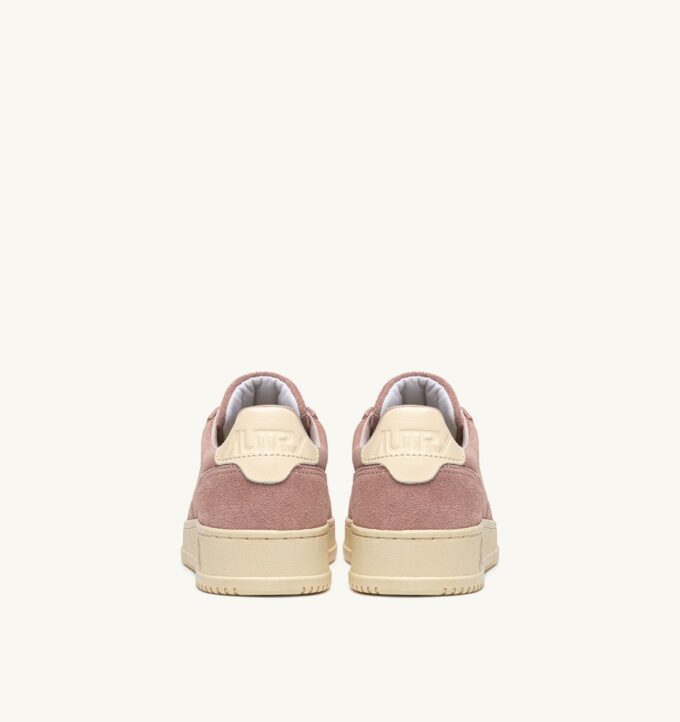 ZAPATILLAS BAJAS MEDALIST DE SEDA Y ANTE BLANCO ROJO