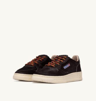 ZAPATILLAS BAJAS MEDALIST EN EFECTO PELO DE PONI MARRÓN CHOCOLATE