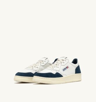 ZAPATILLAS BAJAS MEDALIST EN PIEL ANTE BLANCA Y CAPRI
