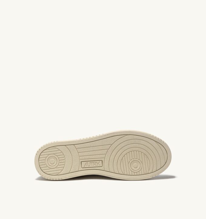 CESTA MEDALISTA BAJA EN CUIR BLANC ET AMAZON ET DAIM BEIGE