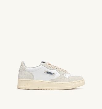 ZAPATILLAS BAJAS MEDALIST EN PIEL BLANCA Y BRILLO