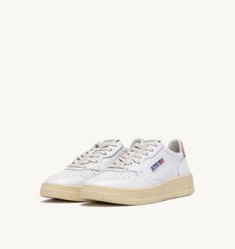 ZAPATILLAS BAJAS MEDALIST EN PIEL BLANCA Y POLIGNAC