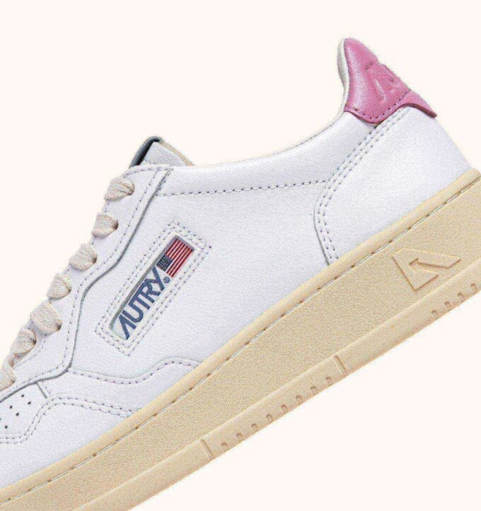 ZAPATILLAS BAJAS MEDALIST EN PIEL BLANCA Y POLIGNAC