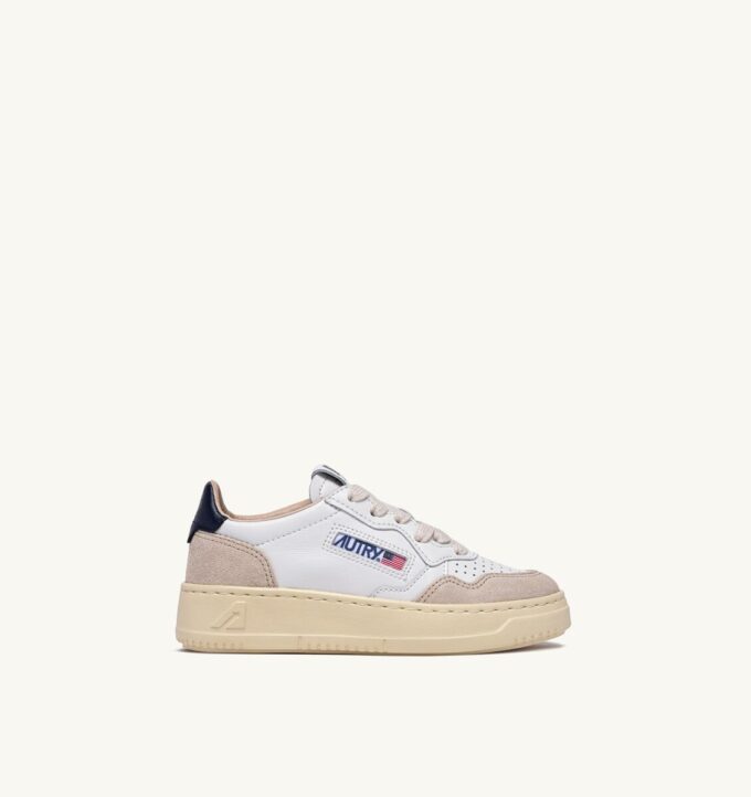 ZAPATILLAS BAJAS MEDALIST PARA NIÑO EN ANTE BLANCO Y AZUL ESPACIAL
