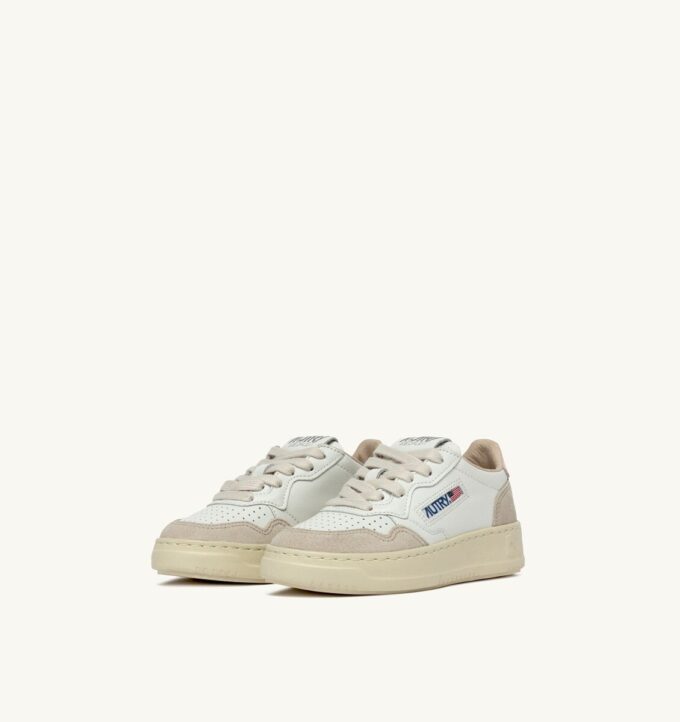 ZAPATILLAS BAJAS MEDALIST PARA NIÑO EN ANTE BLANCO Y ROSA CRIOLLO