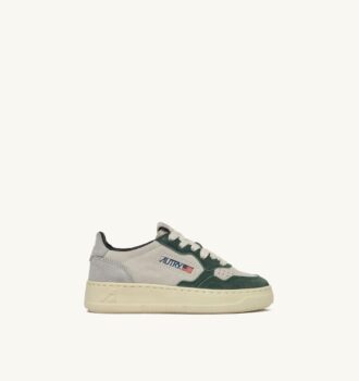 ZAPATILLAS BAJAS MEDALIST PARA NIÑO EN ANTE COLOR LOFT BLANCO Y VERDE