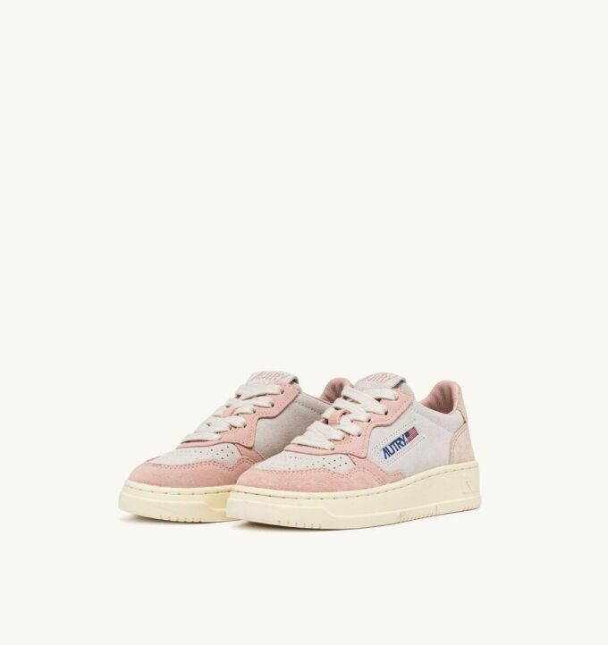 ZAPATILLAS BAJAS MEDALIST PARA NIÑO EN ANTE ROSA POLVO Y ARENA