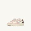 ZAPATILLAS BAJAS MEDALIST PARA NIÑO EN PIEL BLANCA, MARRÓN Y ROSA