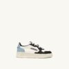 ZAPATILLAS BAJAS MEDALIST PARA NIÑO EN PIEL BLANCA, NEGRA Y AZUL