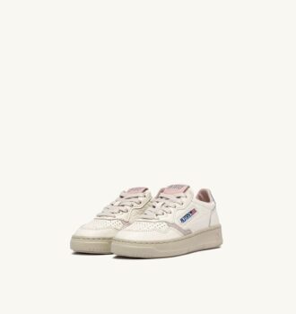 ZAPATILLAS BAJAS MEDALIST PARA NIÑO EN PIEL COLOR ARENA Y ROSA CRIOLLO