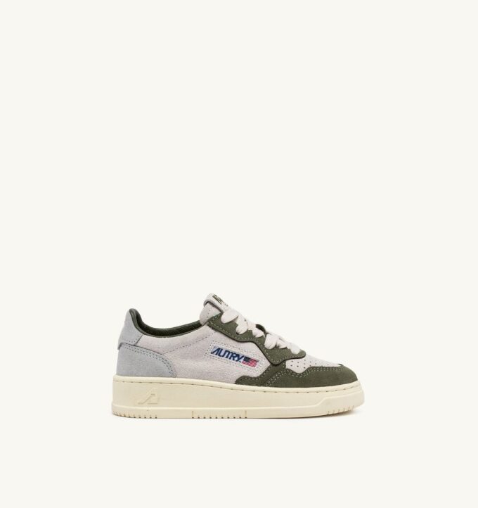 ZAPATILLAS BAJAS MEDALIST PARA NIÑO EN VERDE SCHIO Y GRIS LOFT EN ANTE
