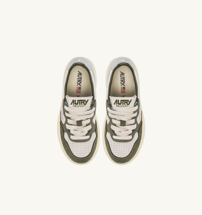ZAPATILLAS BAJAS MEDALIST PARA NIÑO EN VERDE SCHIO Y GRIS LOFT EN ANTE